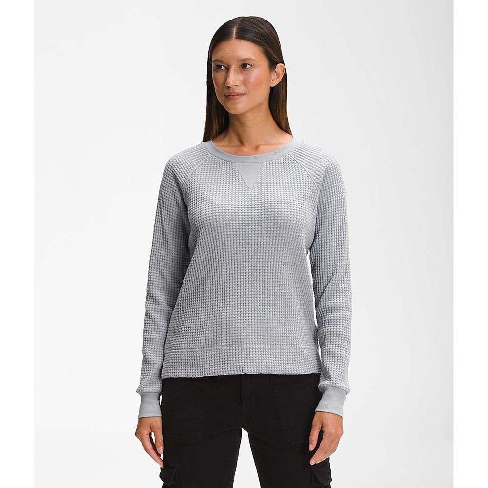 The North Face Long Sleeve Womens Australia - The North Face Chabot Crew Grey (ZBC-263504)